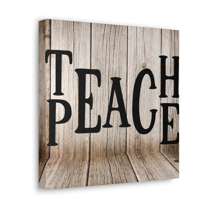 "Teach Peace" Rustic Wall Art - Weave Got Gifts - Unique Gifts You Won’t Find Anywhere Else!