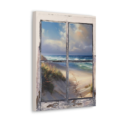 "Sandy Beach Window View" Wall Art - Weave Got Gifts - Unique Gifts You Won’t Find Anywhere Else!