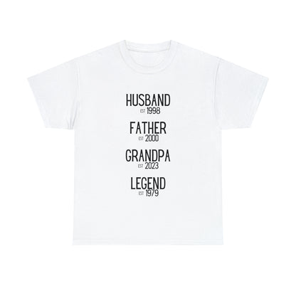 Custom "Husband, Father, Grandpa, Established" T-Shirt - Weave Got Gifts - Unique Gifts You Won’t Find Anywhere Else!