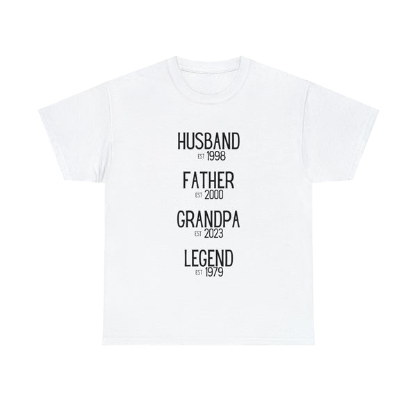 Custom "Husband, Father, Grandpa, Established" T-Shirt - Weave Got Gifts - Unique Gifts You Won’t Find Anywhere Else!