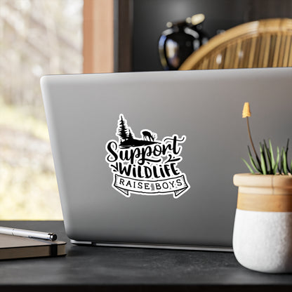 "Support Wildlife, Raise Boys" Stickers - Weave Got Gifts - Unique Gifts You Won’t Find Anywhere Else!