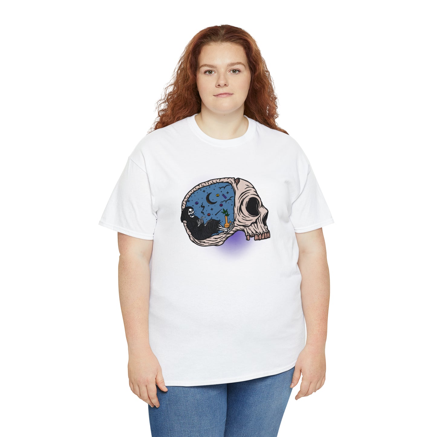 "Grim Reaper Inside Skull Smoking Cannabis" T-Shirt - Weave Got Gifts - Unique Gifts You Won’t Find Anywhere Else!