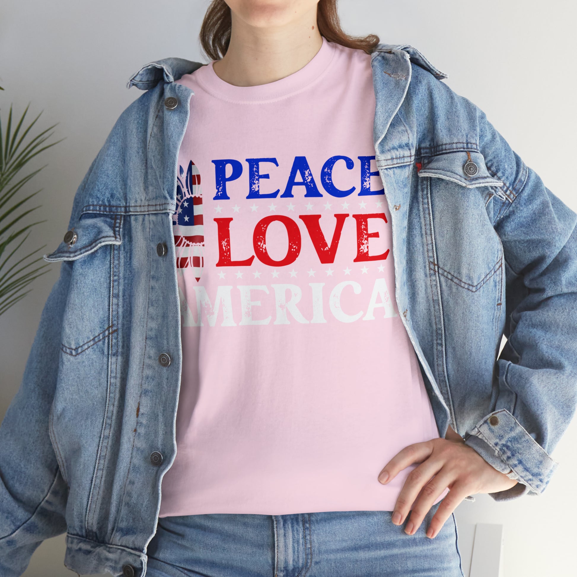 "Peace, Love, America" T-Shirt - Weave Got Gifts - Unique Gifts You Won’t Find Anywhere Else!