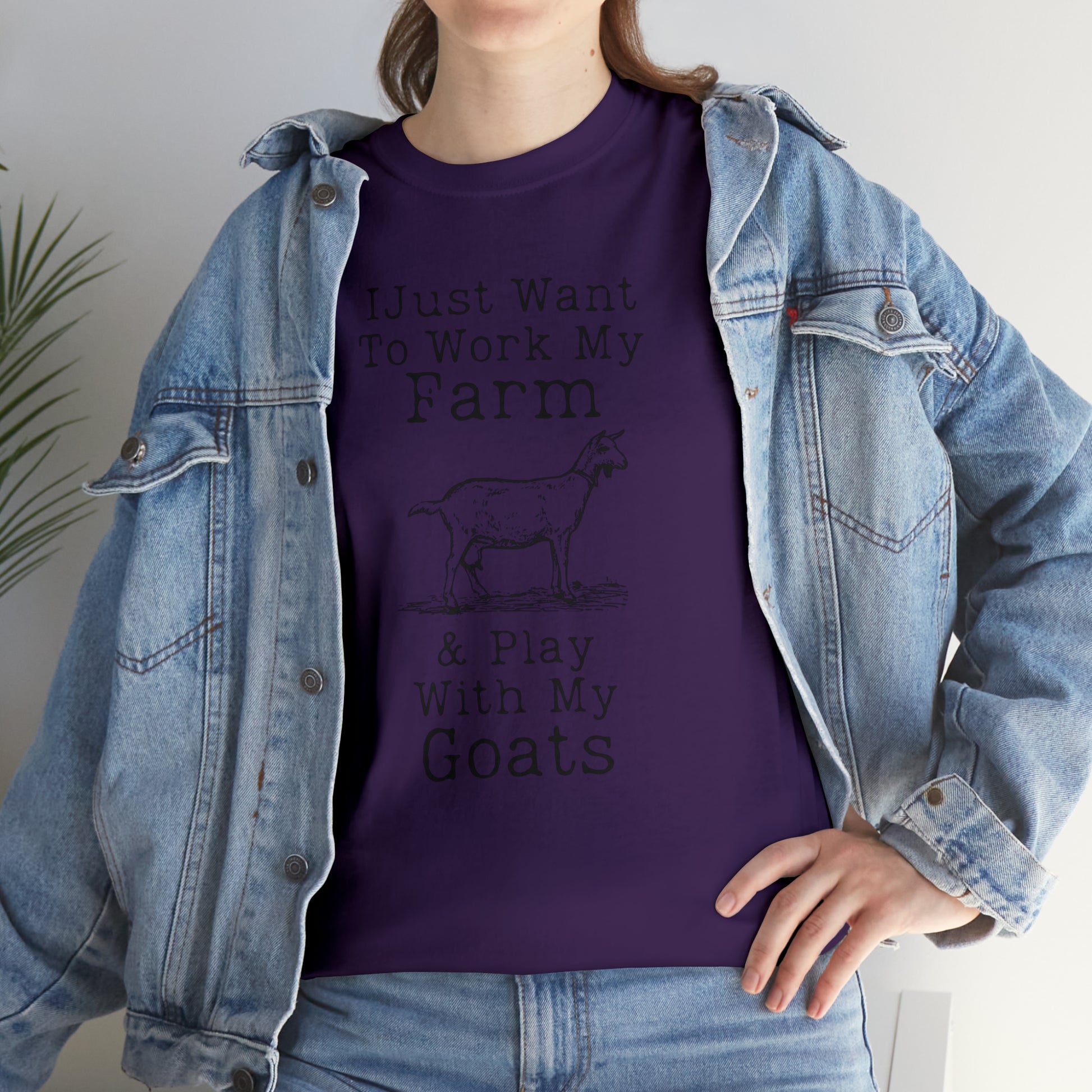 "I Just Want To Work My Farm & Play With My Goats" T-Shirt - Weave Got Gifts - Unique Gifts You Won’t Find Anywhere Else!