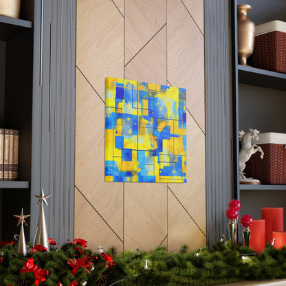 "Yellow & Blue" Canvas Wall Art - Weave Got Gifts - Unique Gifts You Won’t Find Anywhere Else!