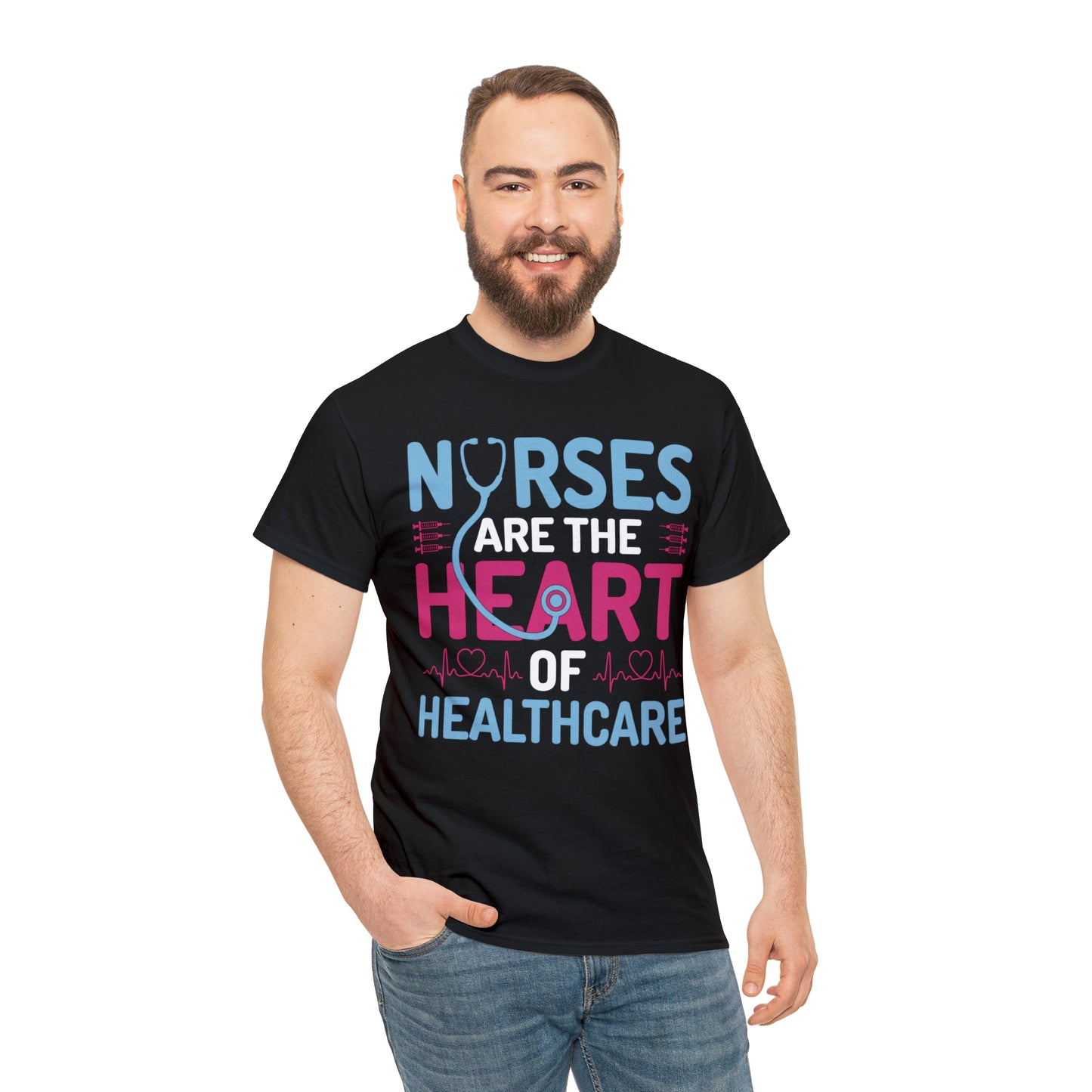 "Nurses Are The Heart Of Healthcare" T-Shirt - Weave Got Gifts - Unique Gifts You Won’t Find Anywhere Else!