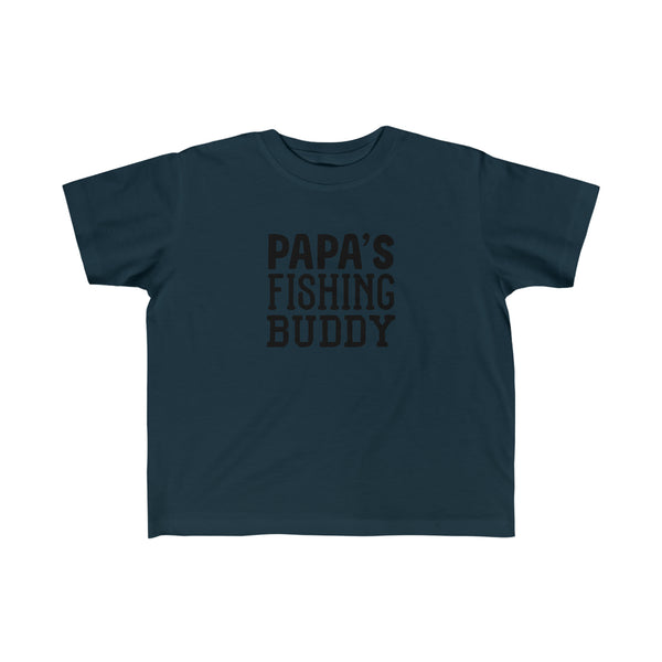 Fishing buddy toddler shirt with playful design and classic fit
