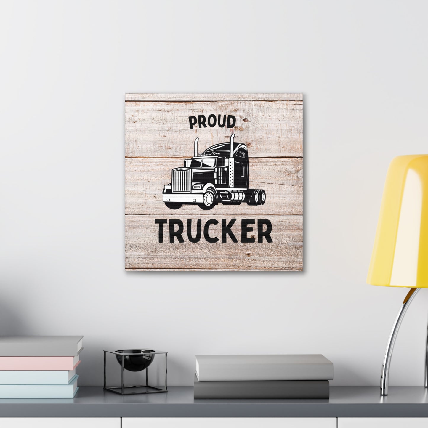 "Proud Trucker" Wall Art - Weave Got Gifts - Unique Gifts You Won’t Find Anywhere Else!