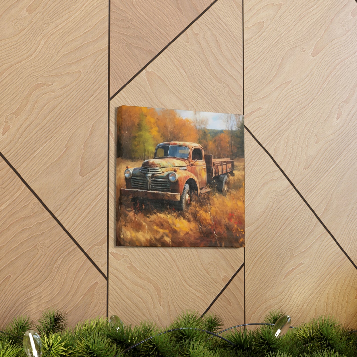 "Fall Farm Rustic Truck" Wall Art - Weave Got Gifts - Unique Gifts You Won’t Find Anywhere Else!