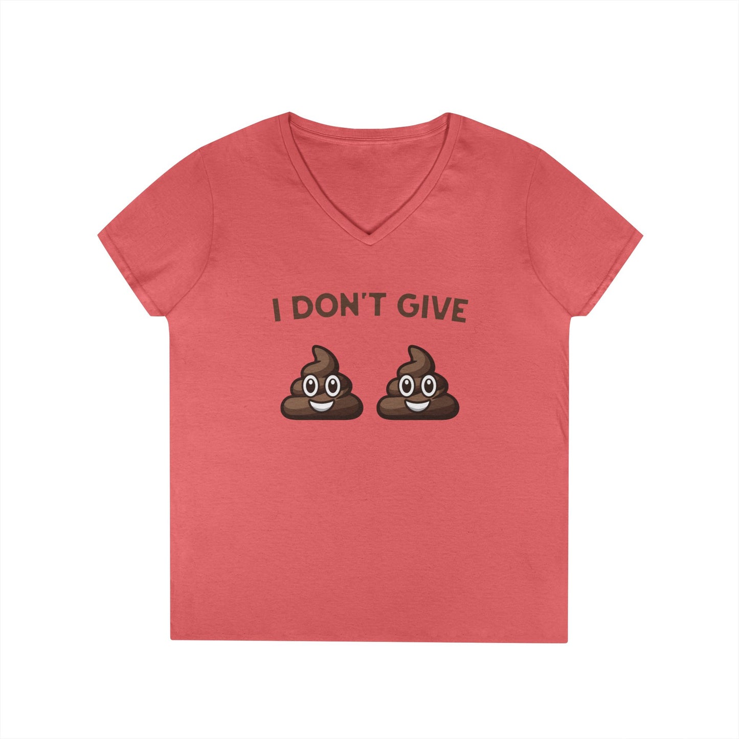 Casual cotton T-shirt with poop emoji humor for women
