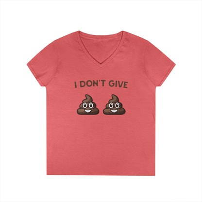 Casual cotton T-shirt with poop emoji humor for women
