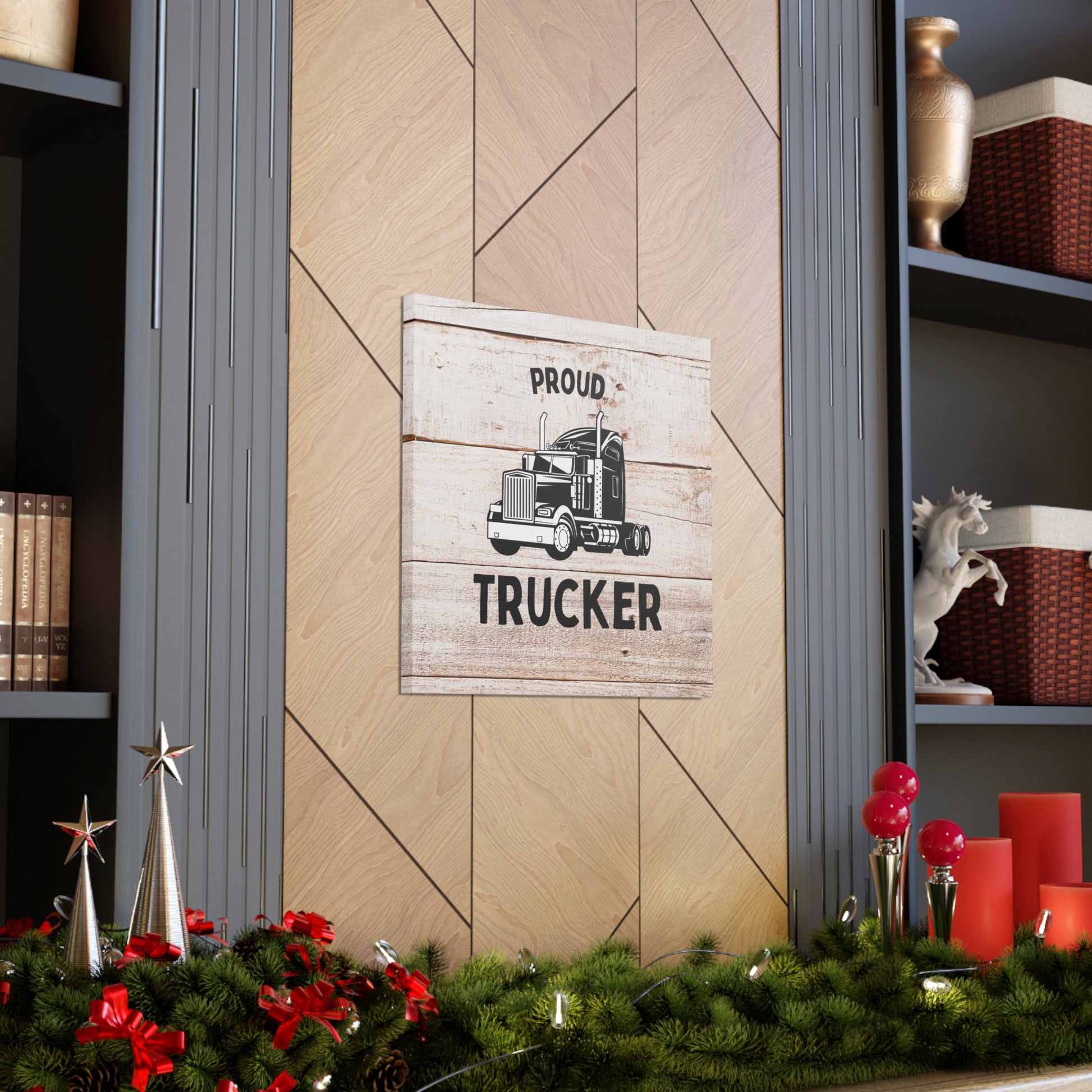 "Proud Trucker" Wall Art - Weave Got Gifts - Unique Gifts You Won’t Find Anywhere Else!