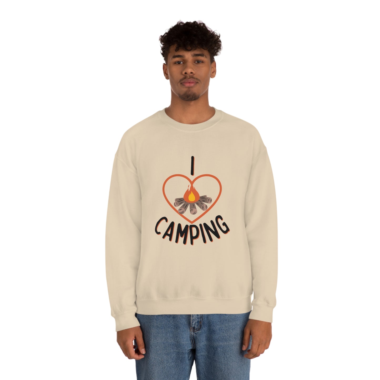 I Love Camping cozy sweatshirt for outdoor adventures
