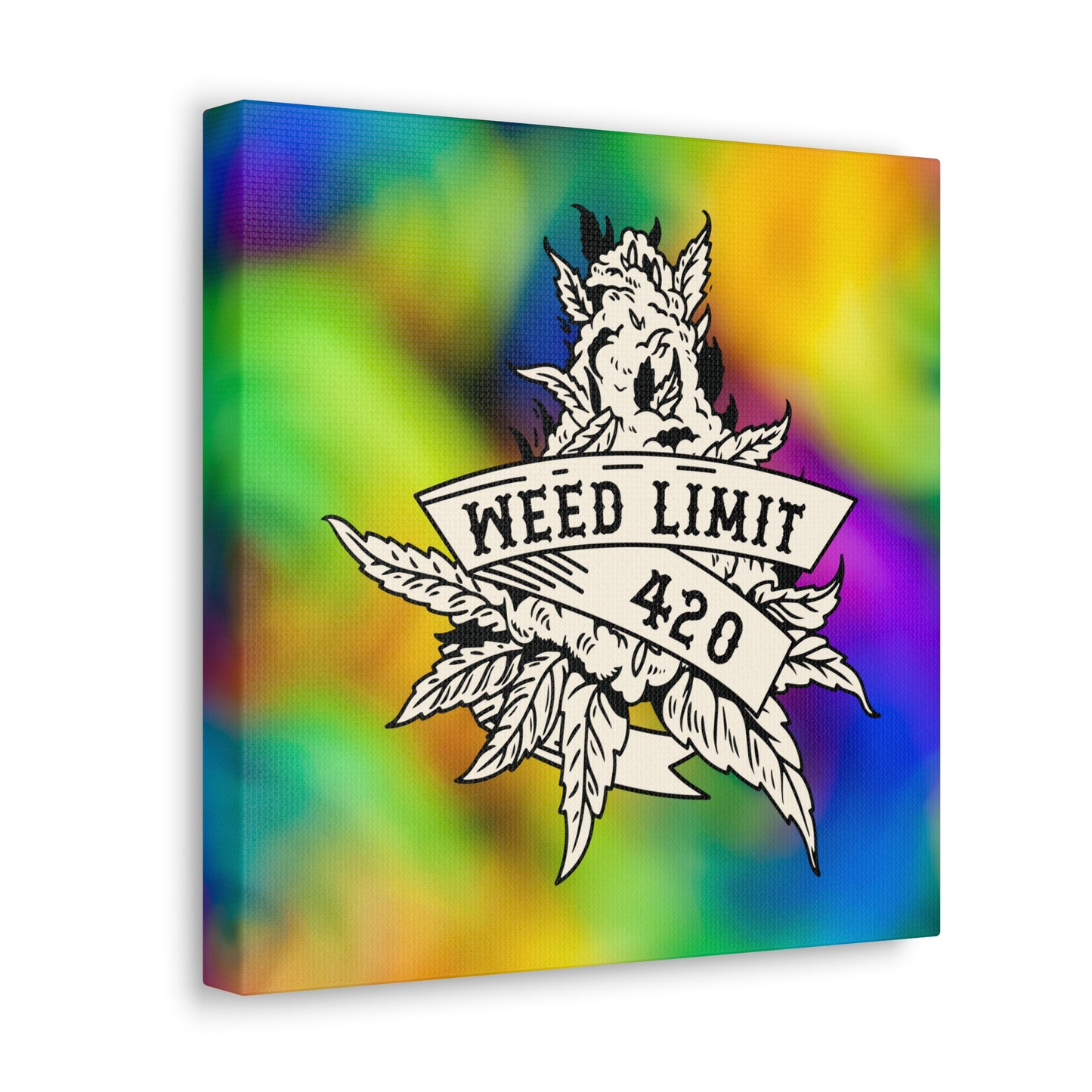 Colorful stoner wall art ideas featuring marijuana design.
