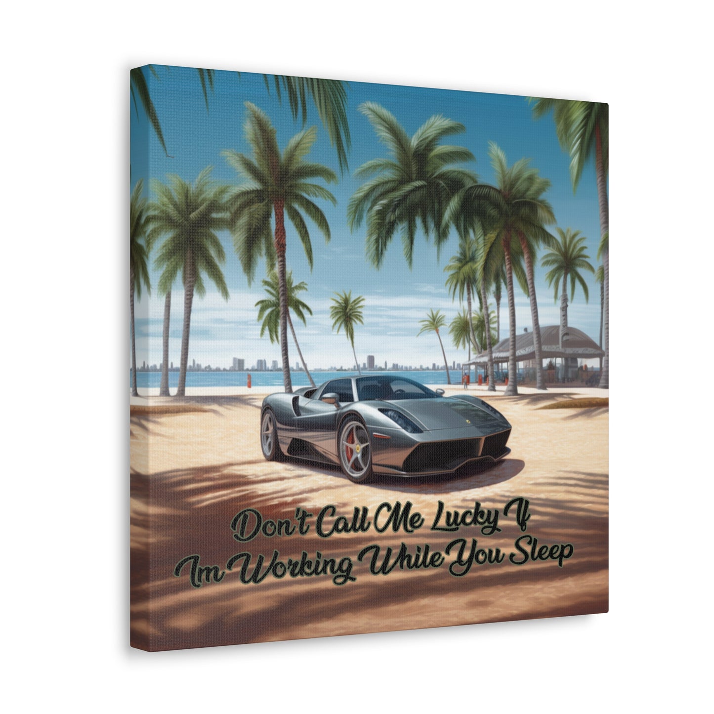 Entrepreneur Wall Art – Motivational Sports Car Canvas for Office

