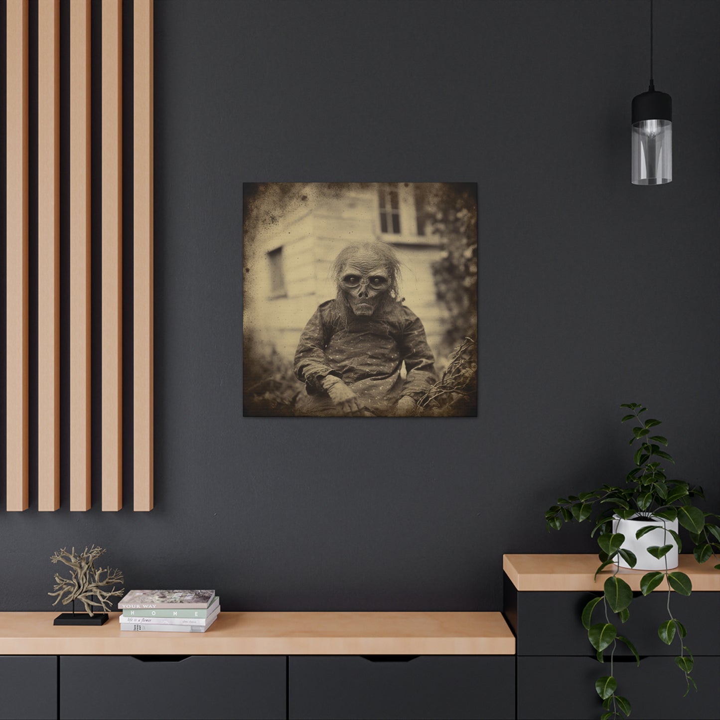 "Haunted Alien Skull" Wall Art - Weave Got Gifts - Unique Gifts You Won’t Find Anywhere Else!