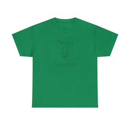 Proud Grandpa t-shirt with family connection graphic
