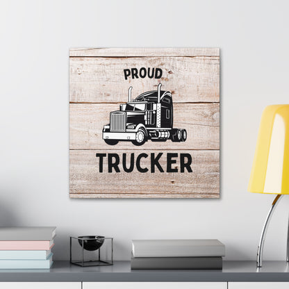 "Proud Trucker" Wall Art - Weave Got Gifts - Unique Gifts You Won’t Find Anywhere Else!