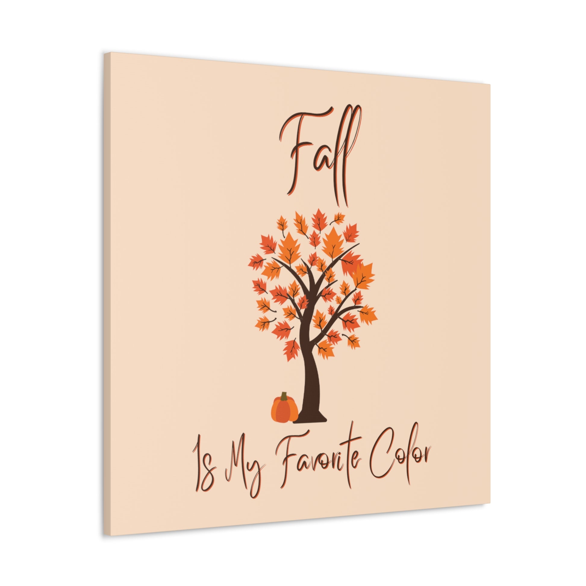 Fall-inspired canvas wall art with tree and quote
