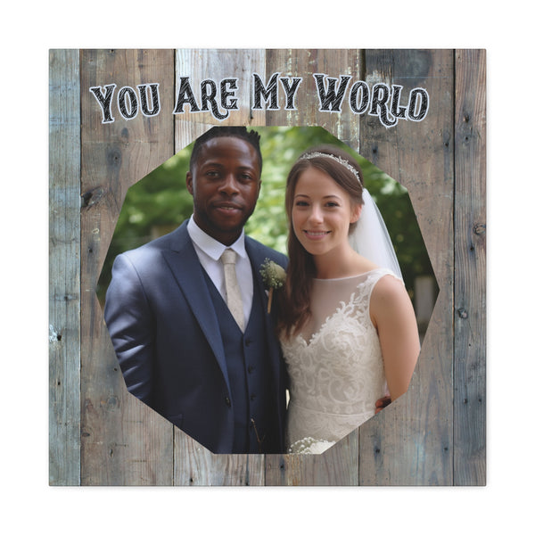 "You Are My World" Custom Photo Wall Art - Weave Got Gifts - Unique Gifts You Won’t Find Anywhere Else!