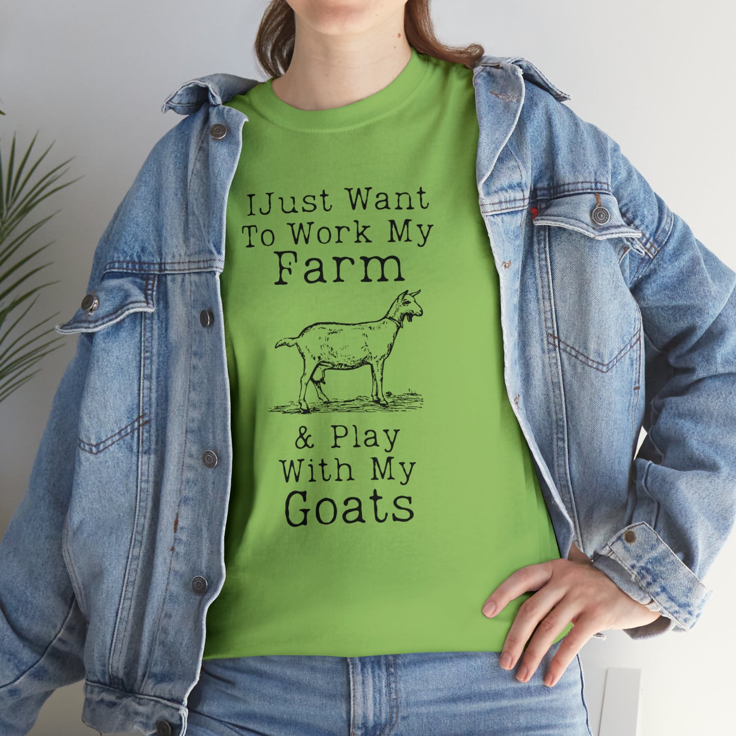 "I Just Want To Work My Farm & Play With My Goats" T-Shirt - Weave Got Gifts - Unique Gifts You Won’t Find Anywhere Else!