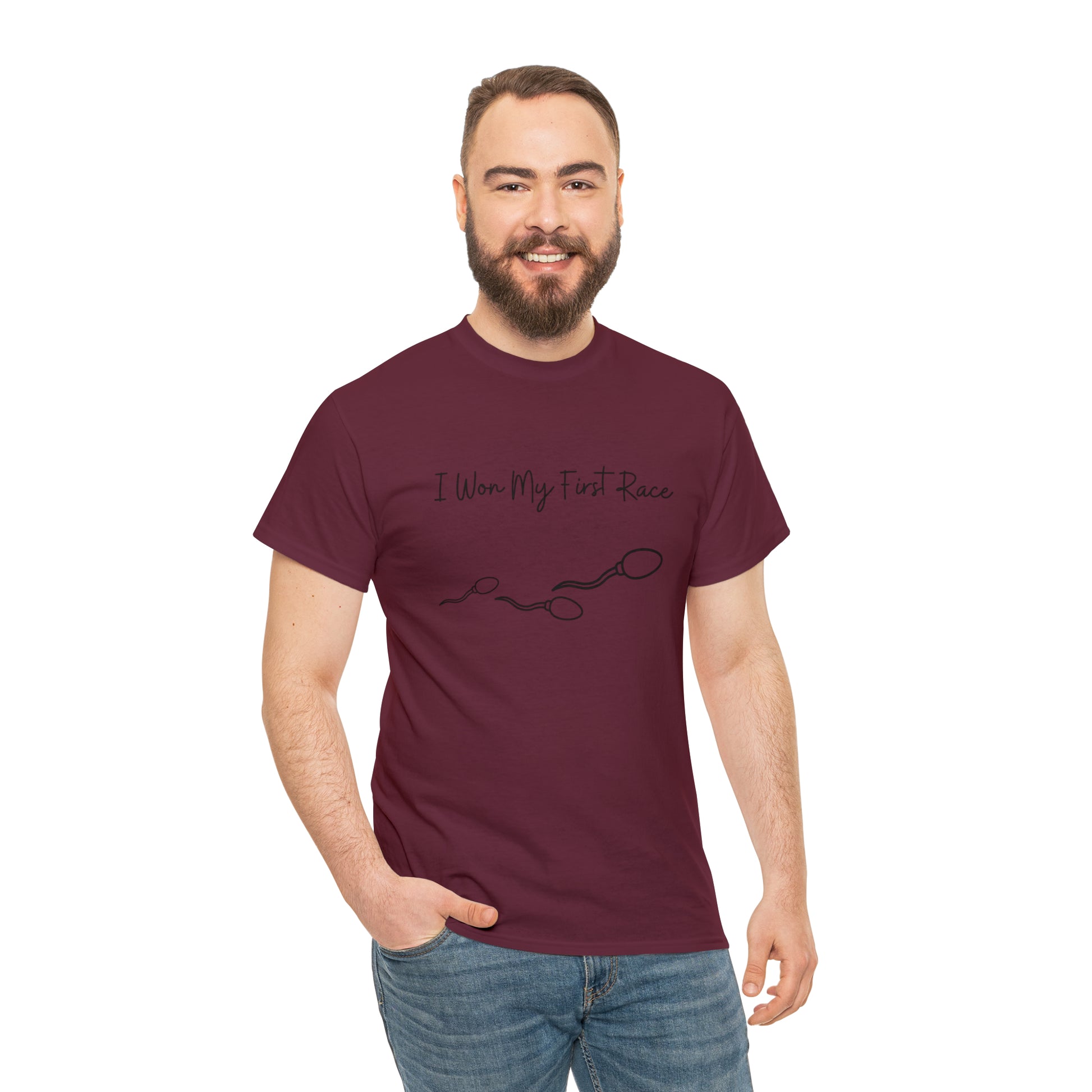 "I Won My First Race" Adult T-Shirt - Weave Got Gifts - Unique Gifts You Won’t Find Anywhere Else!