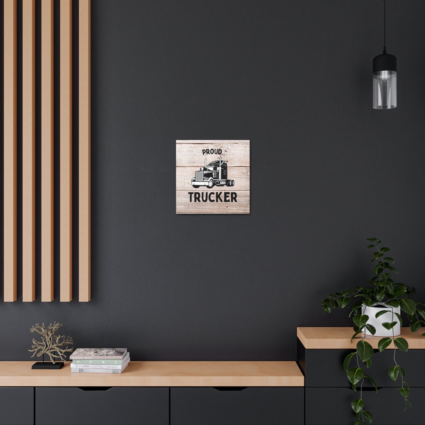 "Proud Trucker" Wall Art - Weave Got Gifts - Unique Gifts You Won’t Find Anywhere Else!