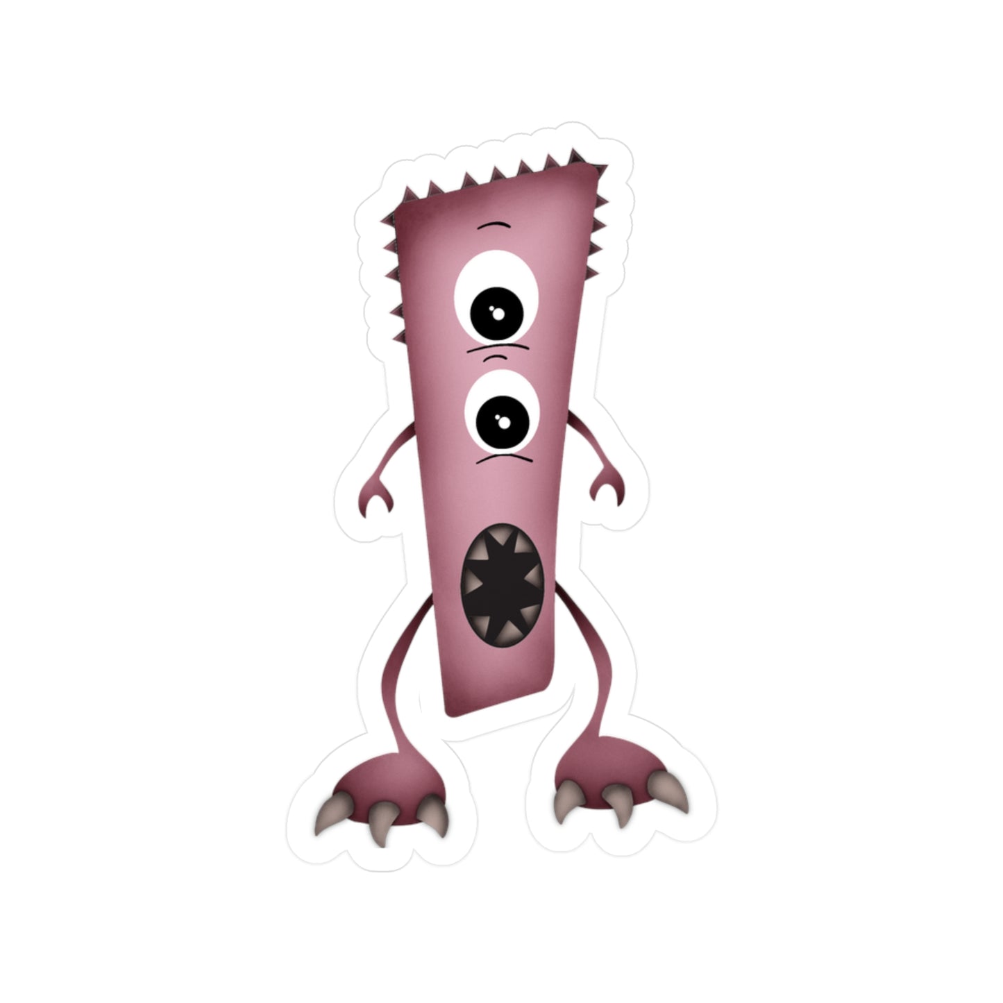 Kids' monster sticker with friendly design
