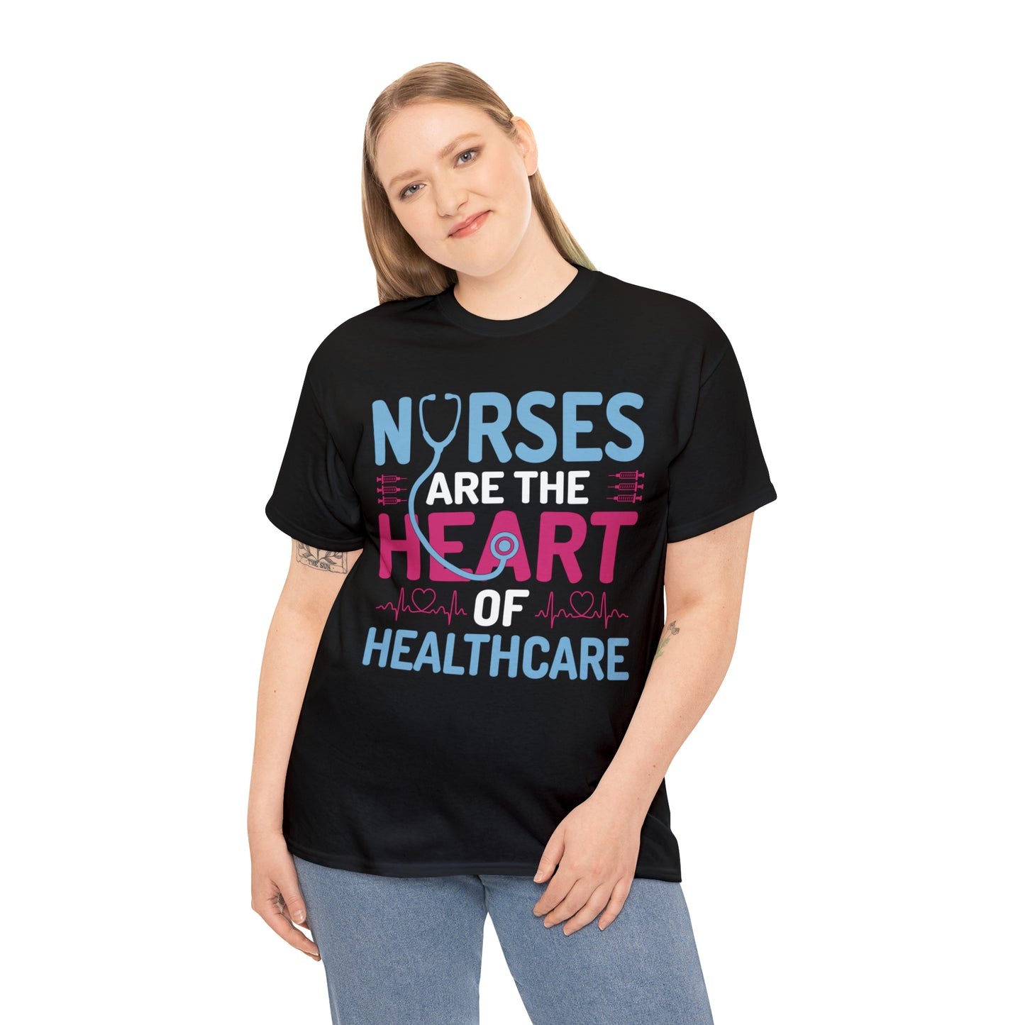 "Nurses Are The Heart Of Healthcare" T-Shirt - Weave Got Gifts - Unique Gifts You Won’t Find Anywhere Else!