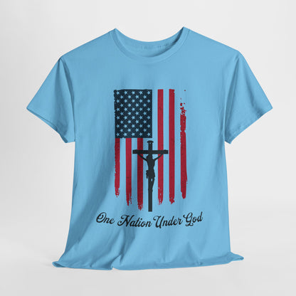 Pro Republican t-shirt with patriotic flag and faith design
