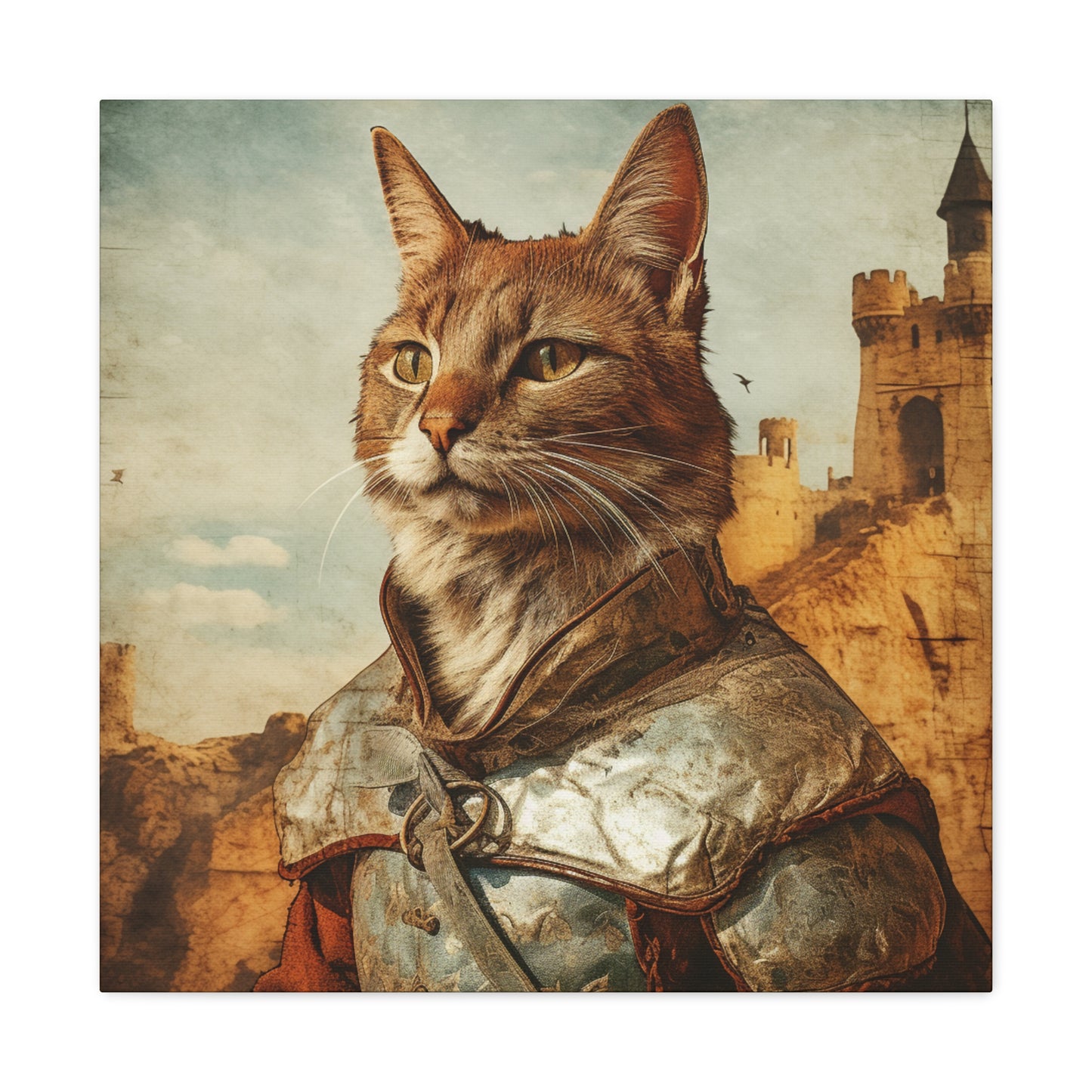 "Medieval Cat Knight" Wall Art - Weave Got Gifts - Unique Gifts You Won’t Find Anywhere Else!