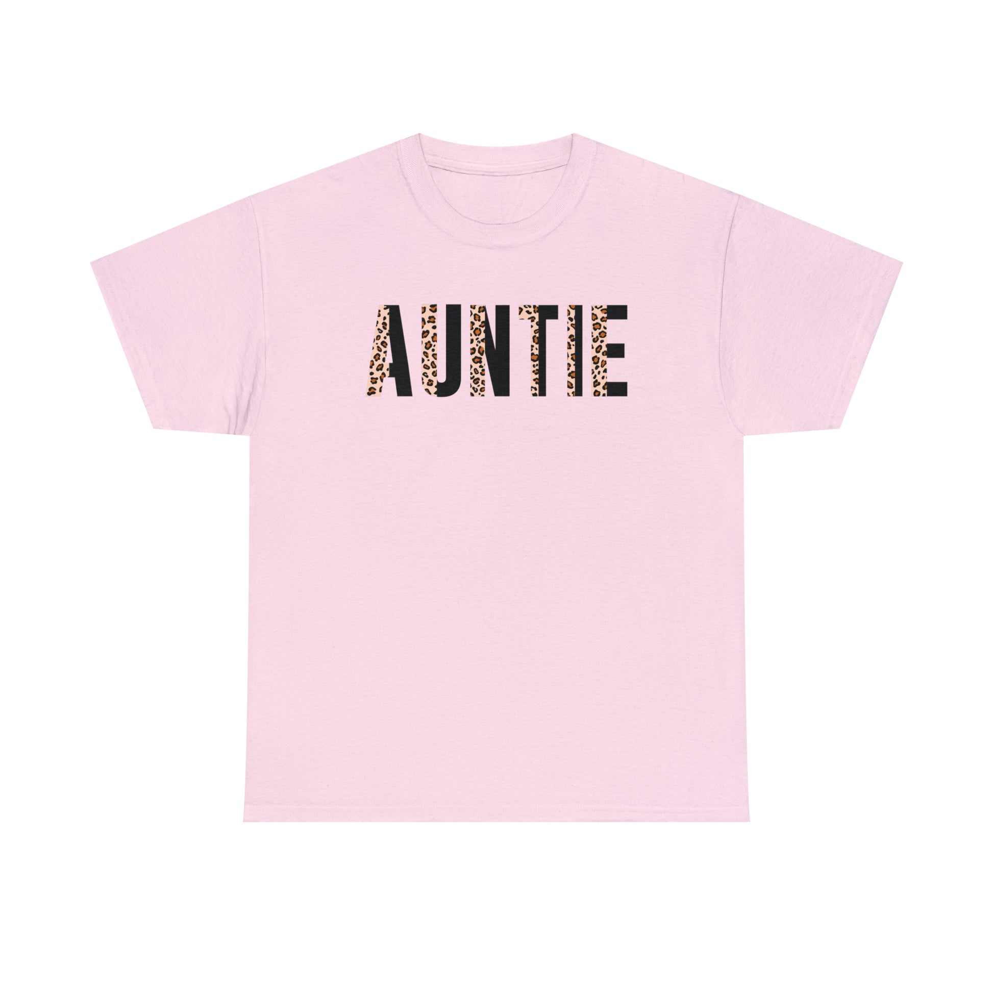 Auntie t-shirt with animal print design
