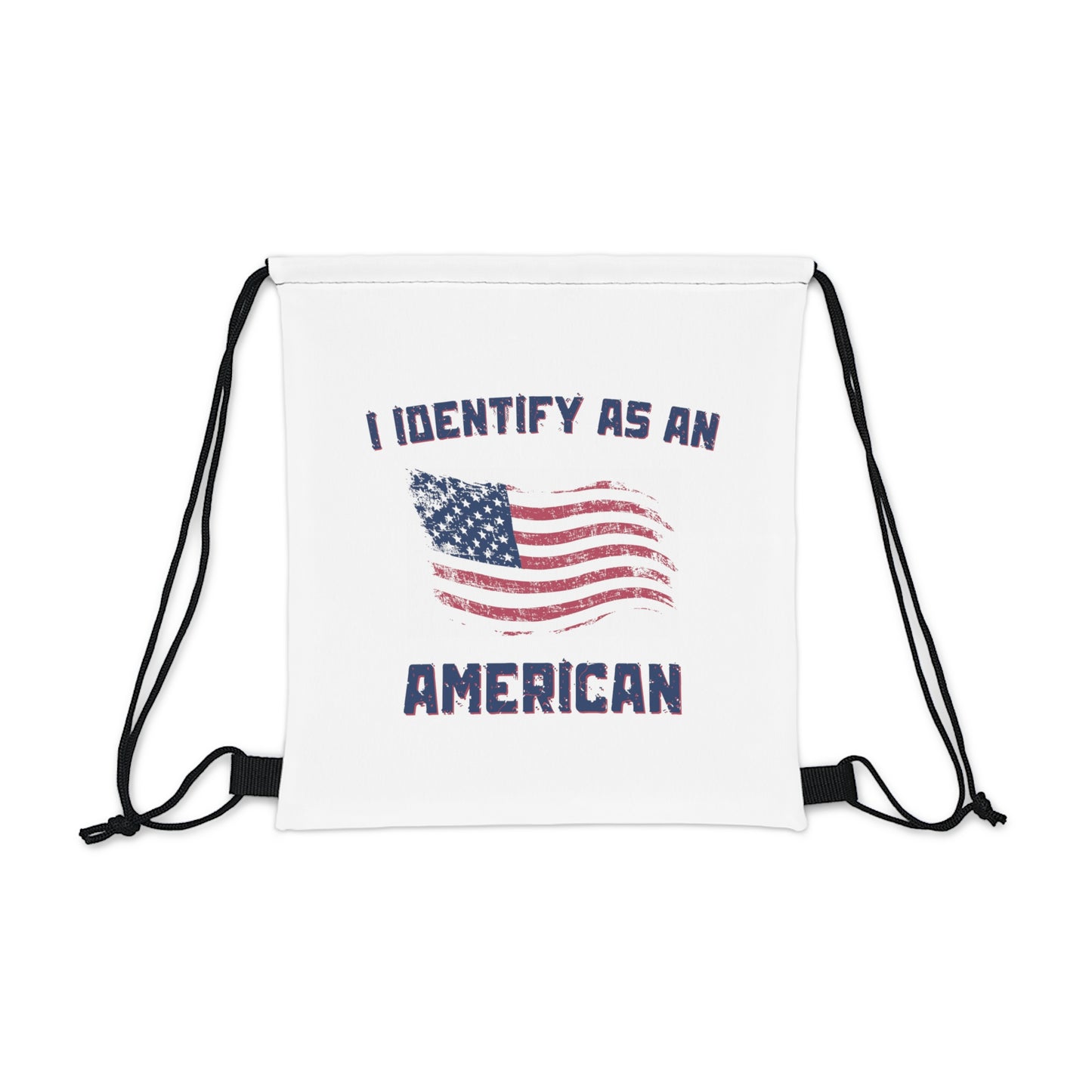 "I Identify As An American" Drawstring Bag - Weave Got Gifts - Unique Gifts You Won’t Find Anywhere Else!