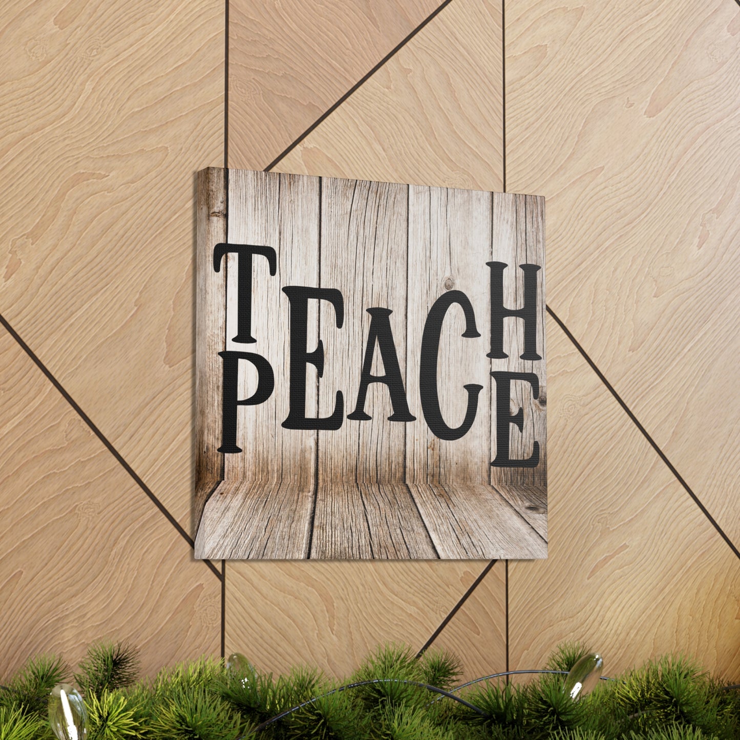 "Teach Peace" Rustic Wall Art - Weave Got Gifts - Unique Gifts You Won’t Find Anywhere Else!