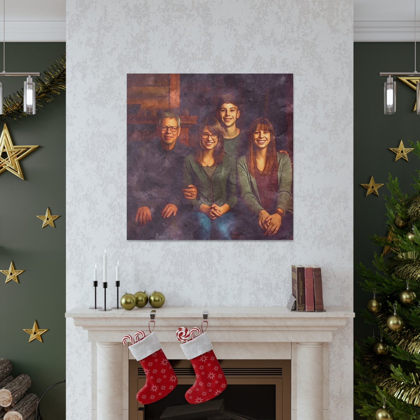 "Family In Watercolor" Custom Wall Art - Weave Got Gifts - Unique Gifts You Won’t Find Anywhere Else!