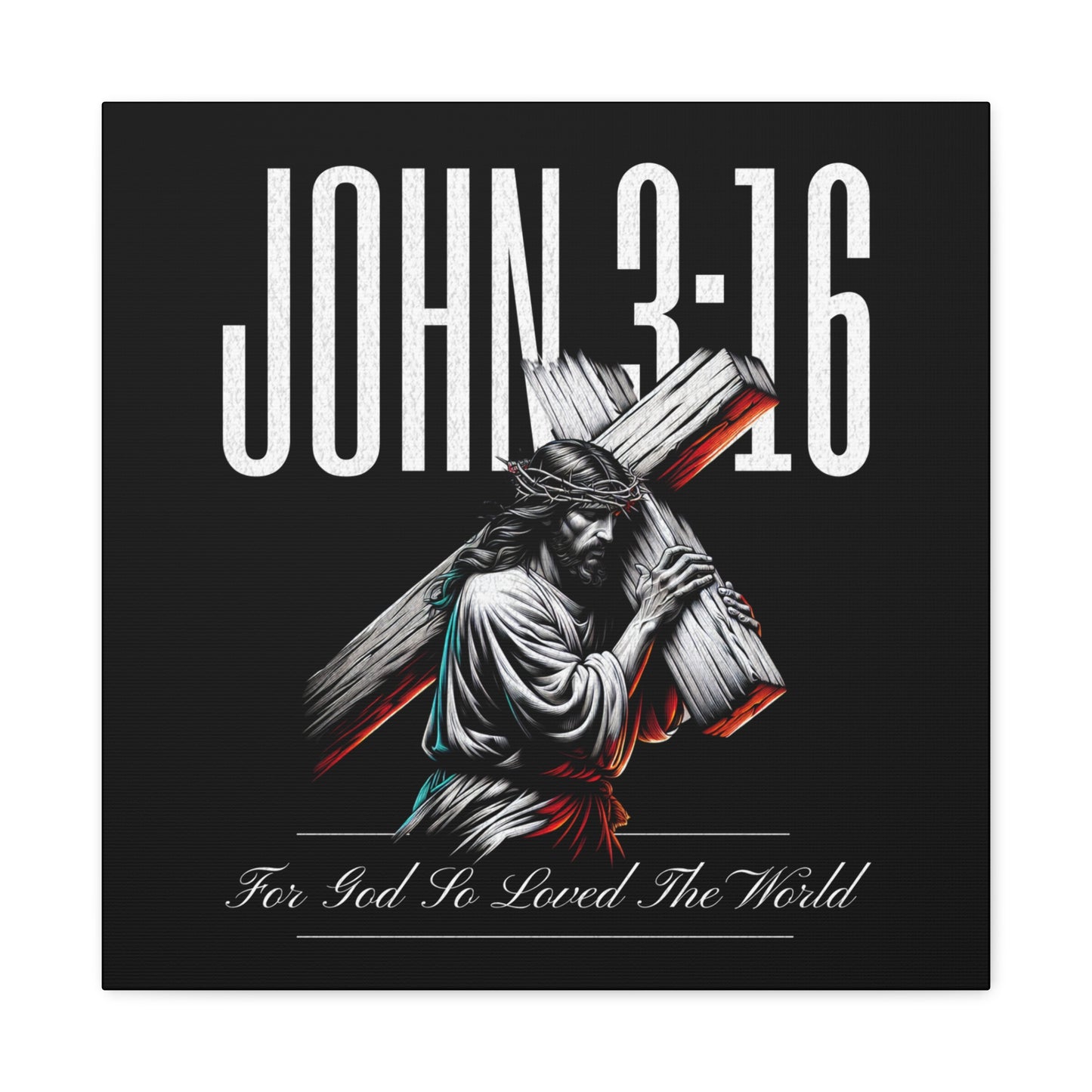 Elegant religious wall decor with bold Christian scripture and imagery
