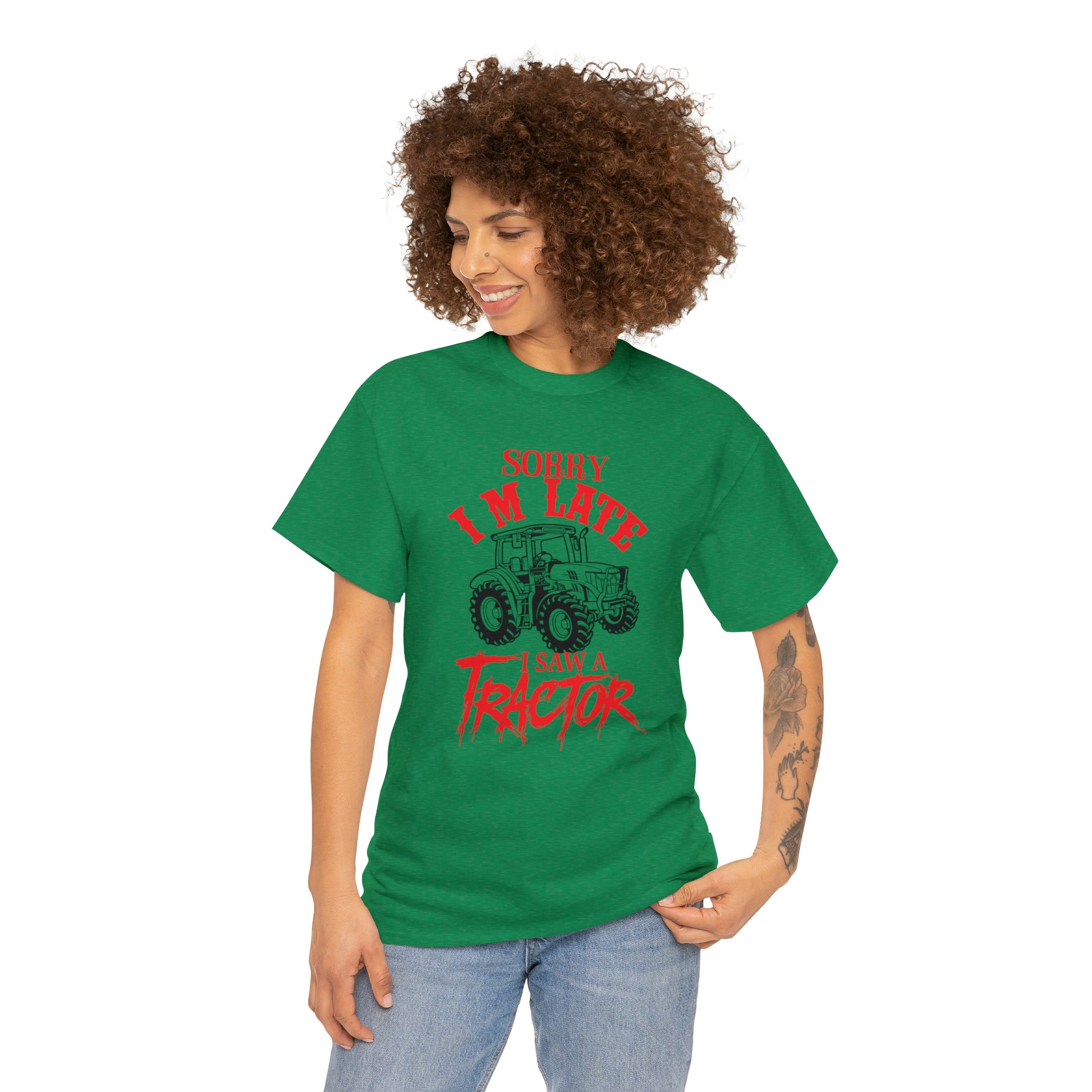 "Sorry I'm Late, I Saw A Tractor" T-Shirt - Weave Got Gifts - Unique Gifts You Won’t Find Anywhere Else!