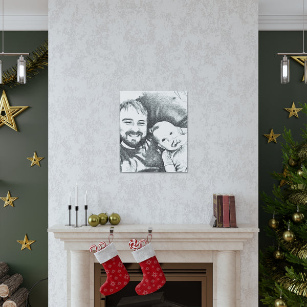 "Daddy & Son Photo" Custom Wall Art - Weave Got Gifts - Unique Gifts You Won’t Find Anywhere Else!