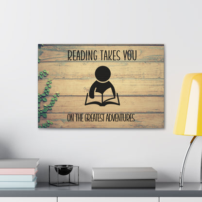 "Readings Takes You On The Greatest Adventures" Wall Art - Weave Got Gifts - Unique Gifts You Won’t Find Anywhere Else!