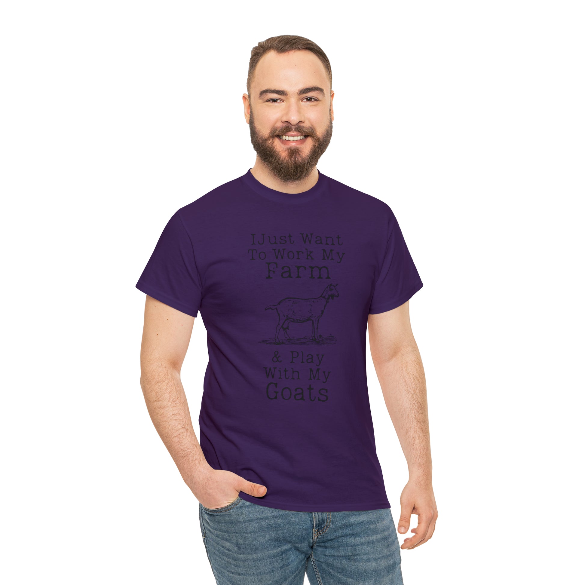 "I Just Want To Work My Farm & Play With My Goats" T-Shirt - Weave Got Gifts - Unique Gifts You Won’t Find Anywhere Else!