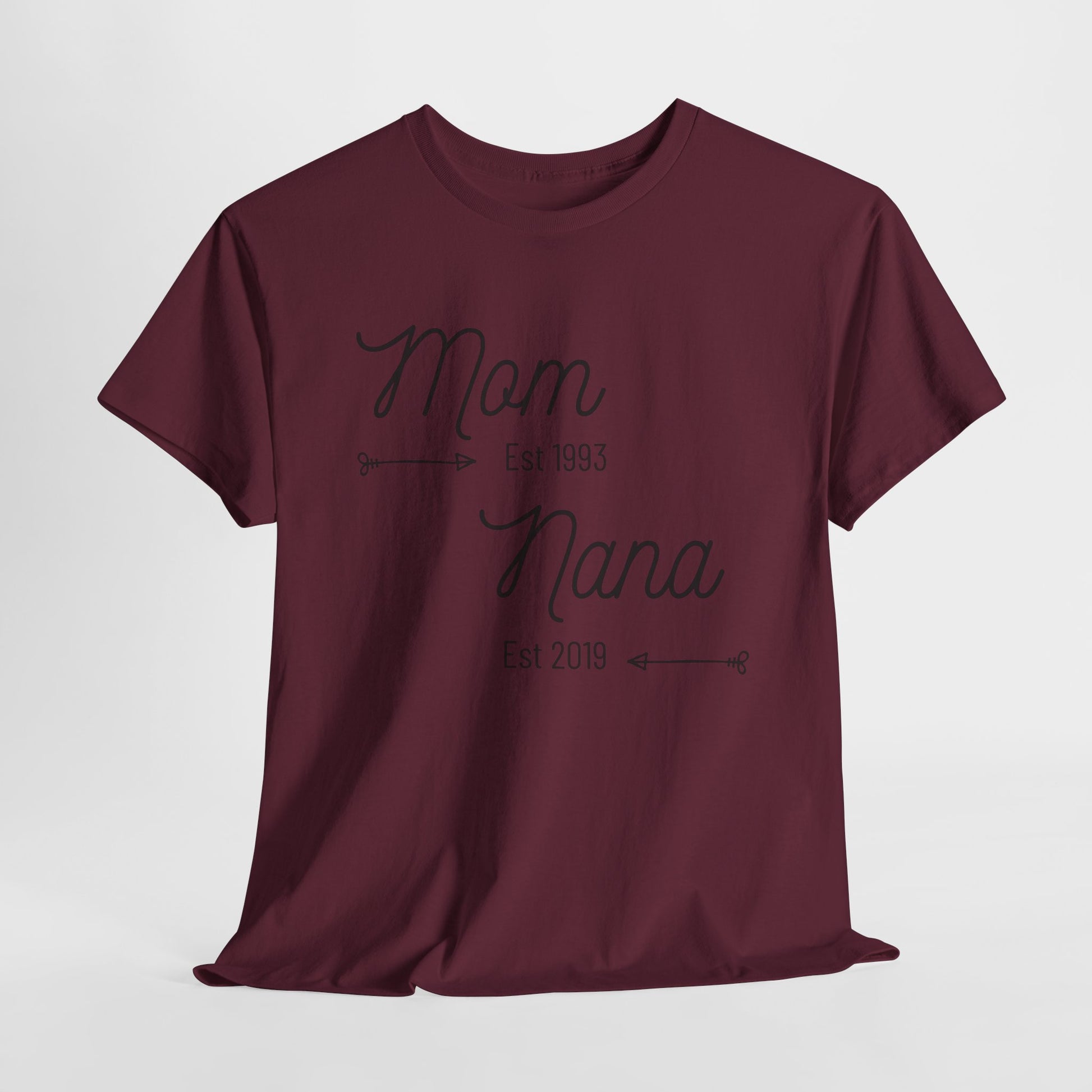 Personalized nana t-shirt with date customization
