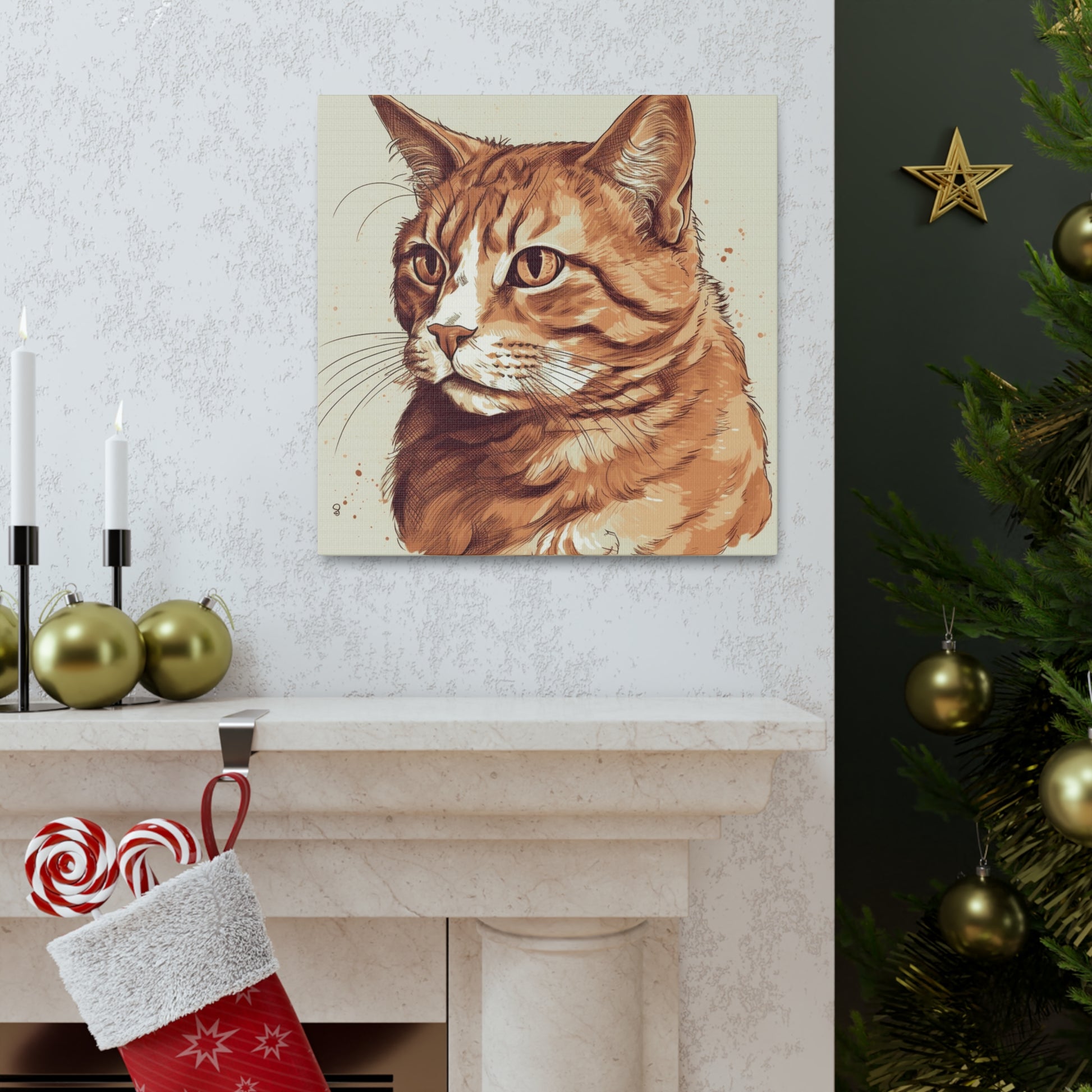 "Watercolor Cat Portrait" Wall Art - Weave Got Gifts - Unique Gifts You Won’t Find Anywhere Else!