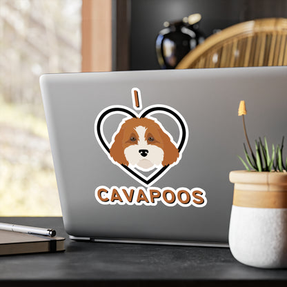 "I Love Cavapoos" Vinyl Decals - Weave Got Gifts - Unique Gifts You Won’t Find Anywhere Else!