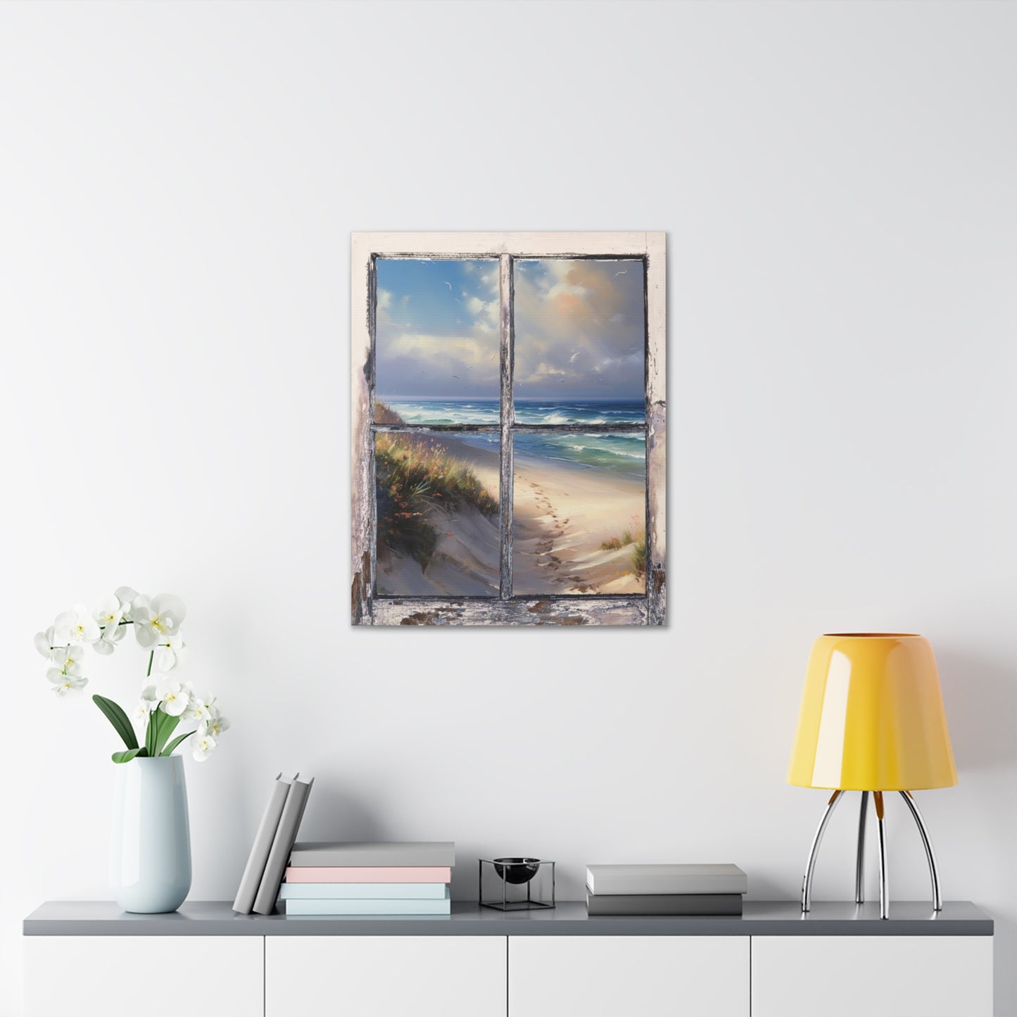 "Sandy Beach Window View" Wall Art - Weave Got Gifts - Unique Gifts You Won’t Find Anywhere Else!