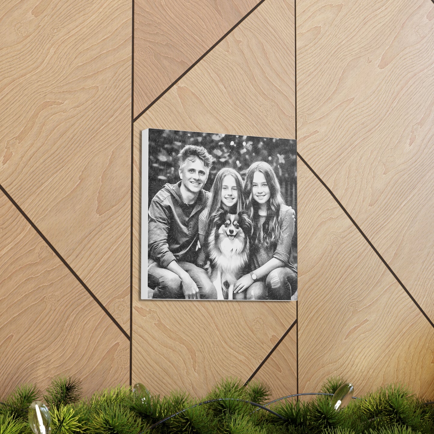 "Black & White Family Photo" Custom Wall Art - Weave Got Gifts - Unique Gifts You Won’t Find Anywhere Else!