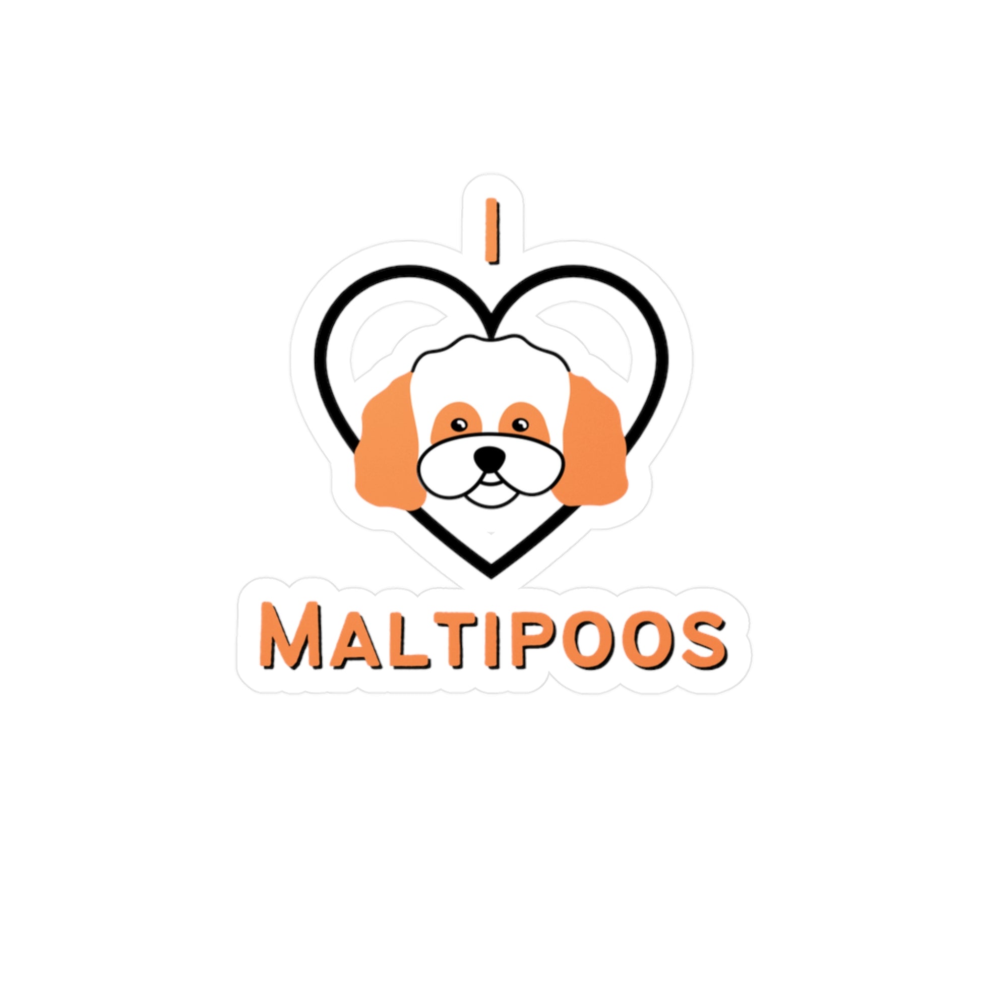 "I Love Maltipoos" Vinyl Sticker - Weave Got Gifts - Unique Gifts You Won’t Find Anywhere Else!