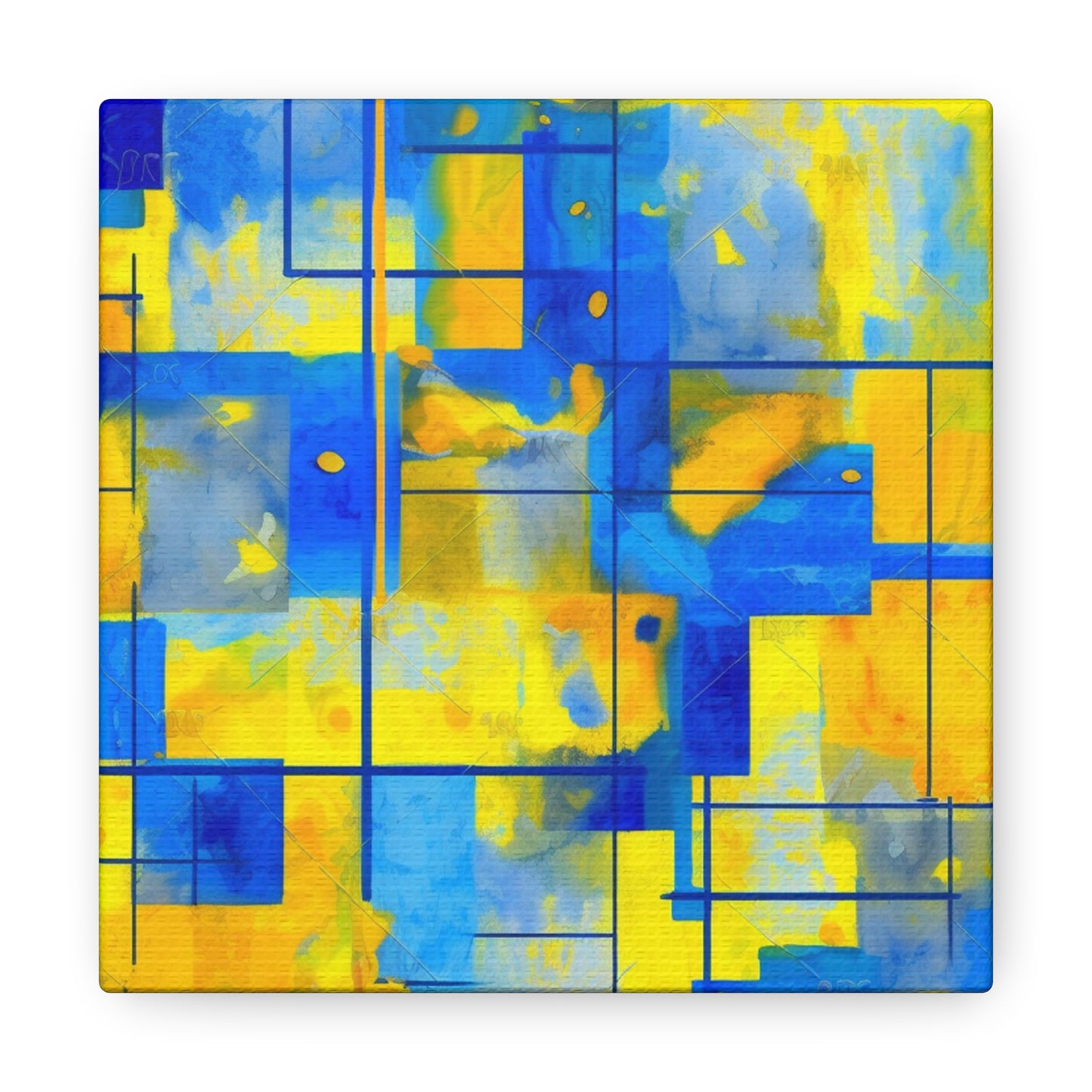 "Yellow & Blue" Canvas Wall Art - Weave Got Gifts - Unique Gifts You Won’t Find Anywhere Else!