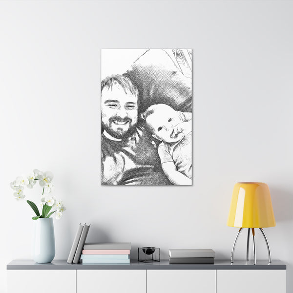 "Daddy & Son Photo" Custom Wall Art - Weave Got Gifts - Unique Gifts You Won’t Find Anywhere Else!