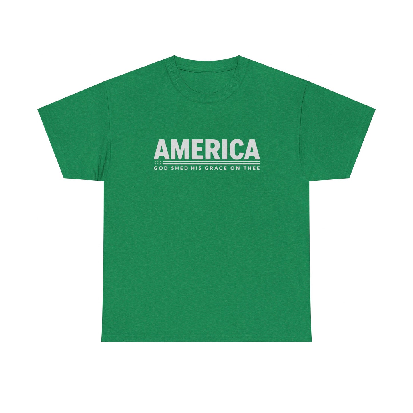 Christian t-shirt featuring patriotic design and religious message
