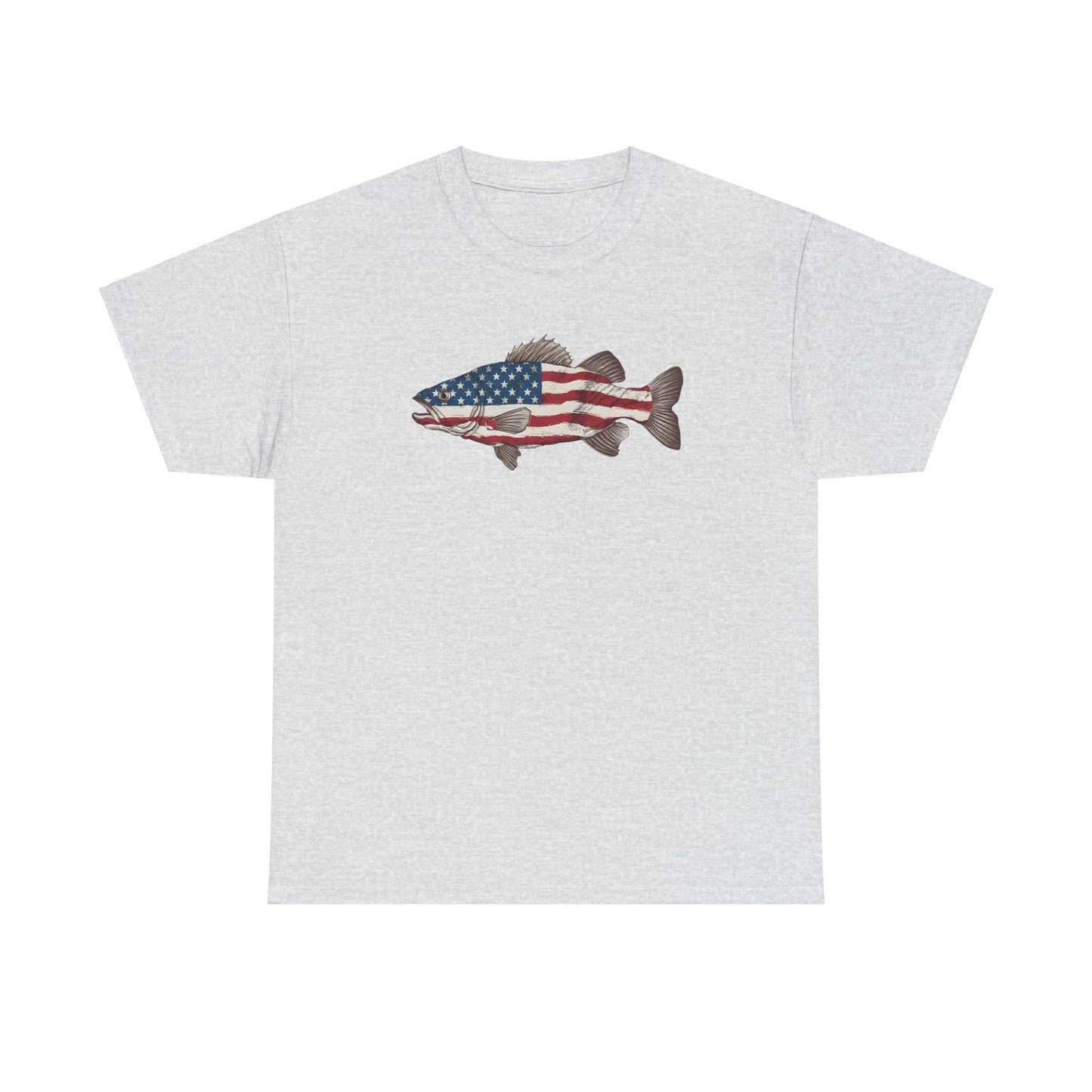 Soft cotton American flag fishing shirt
